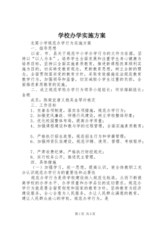 2024年学校办学实施方案