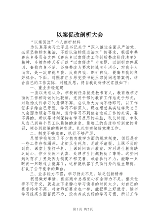 2024年以案促改剖析大会