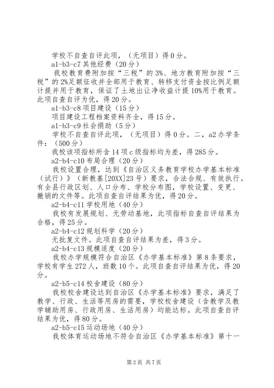 2024年学校标准化建设自查自评报告_第2页