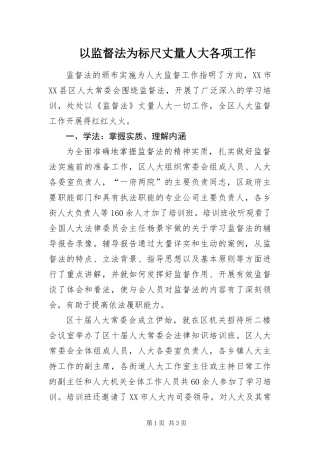 2024年以监督法为标尺丈量人大各项工作