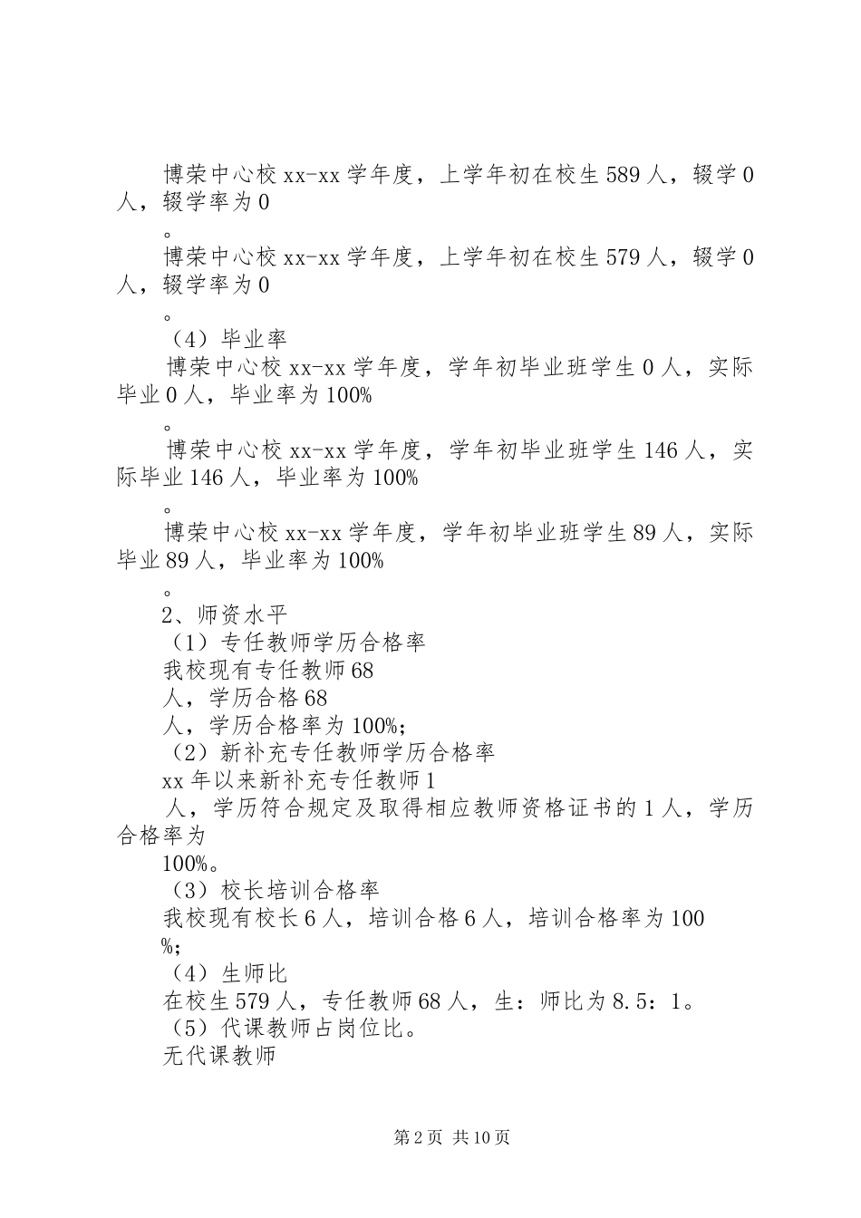 2024年义务教育自查报告_第2页