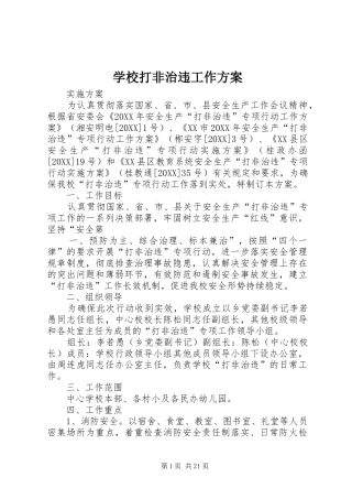2024年学校打非治违工作方案