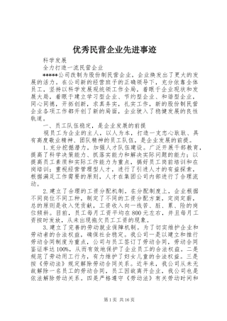 2024年优秀民营企业先进事迹