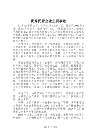 2024年优秀民营企业主要事迹