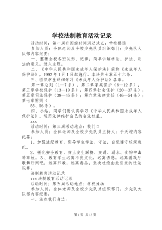 2024年学校法制教育活动记录