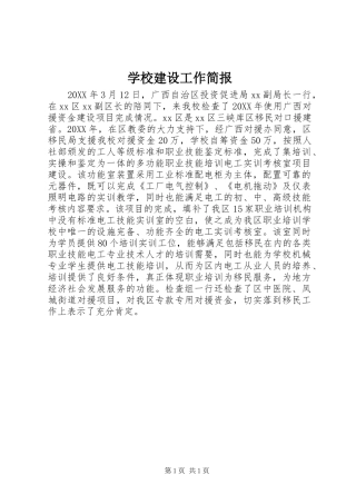 2024年学校建设工作简报