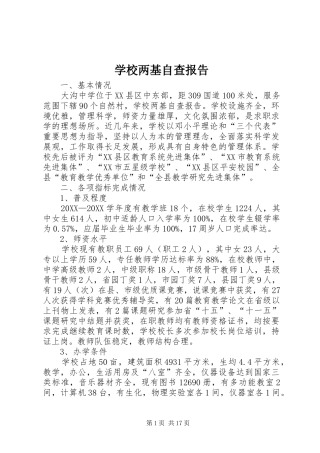 2024年学校两基自查报告