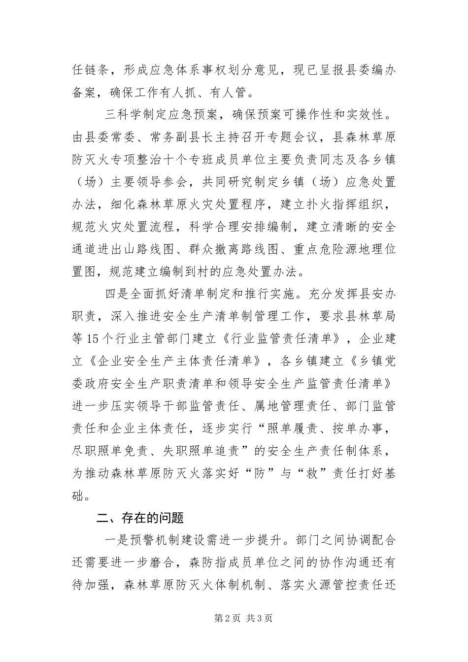 2024年应急管理局体制机制推进情况报告_第2页