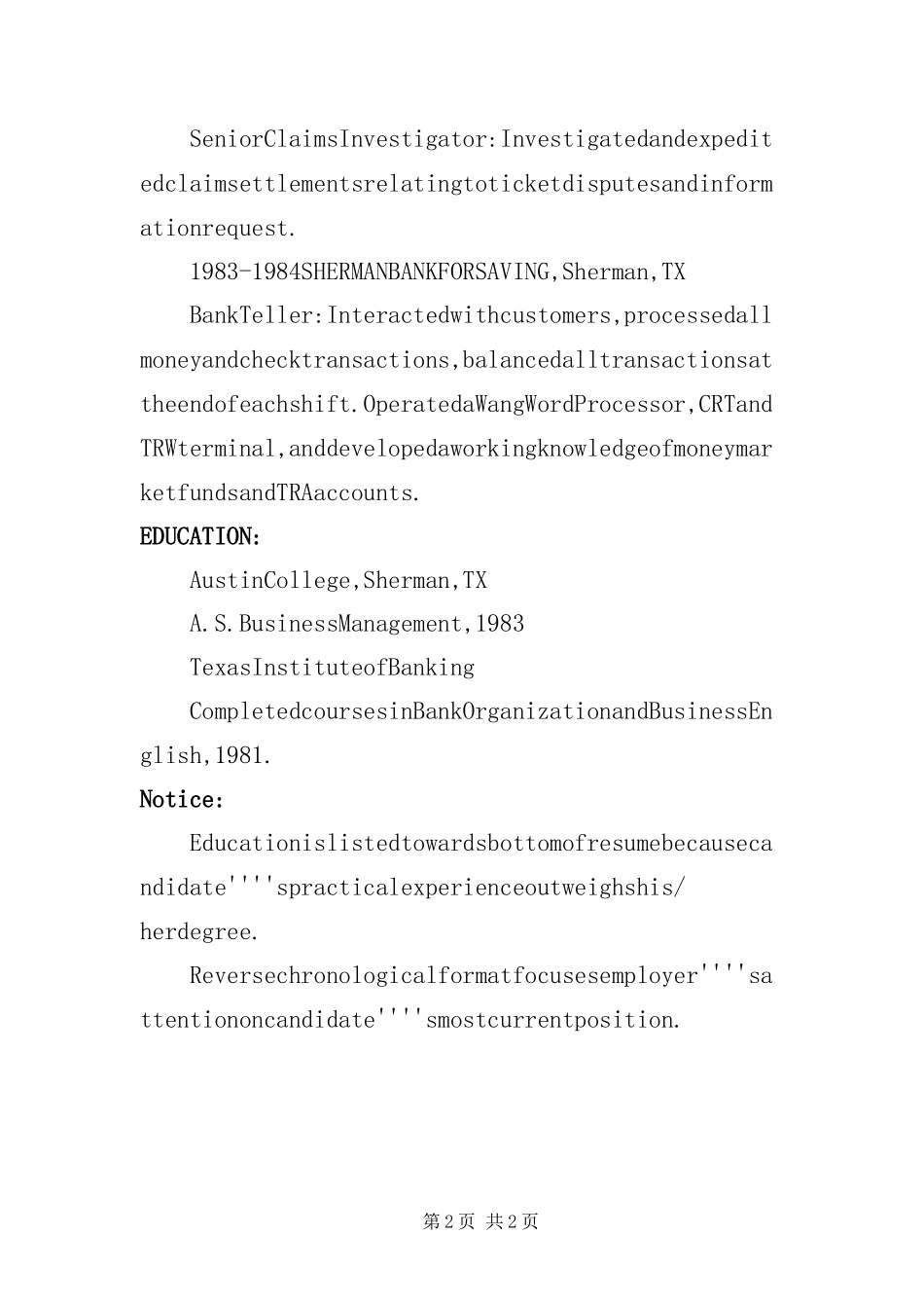 2024年英文求职自荐书销售助理_第2页