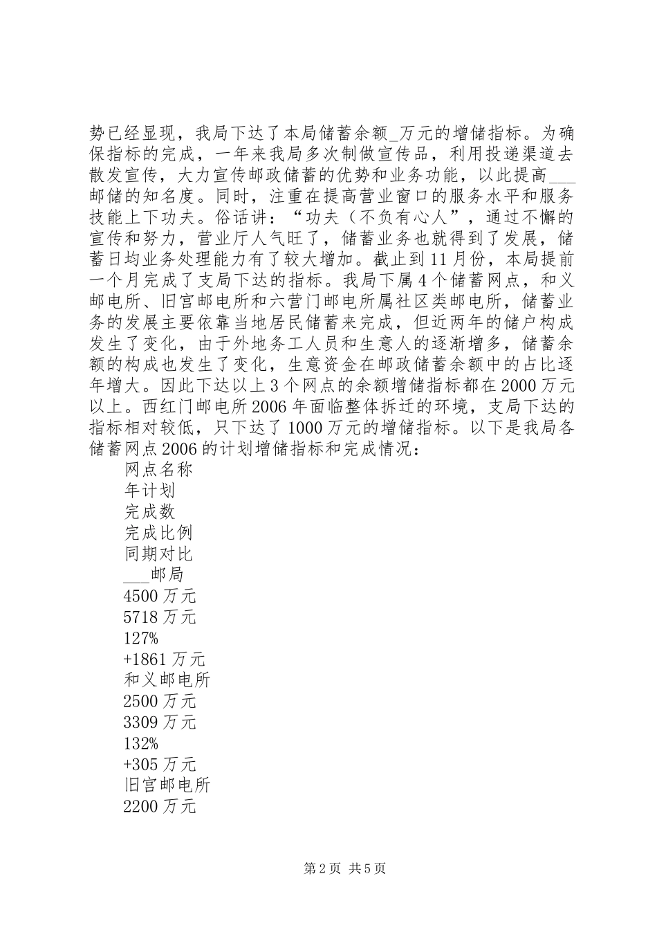 2024年邮政储蓄业务健康持续发展经验交流材料_第2页