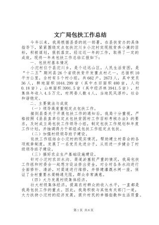 2024年文广局包扶工作总结