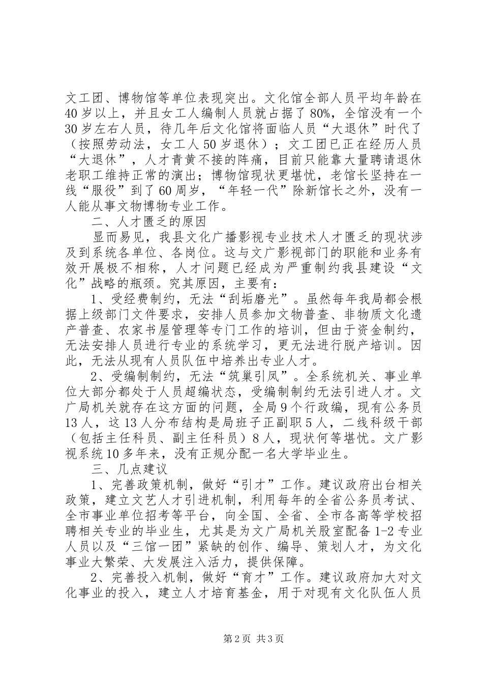 2024年文广局人才队伍调研报告_第2页