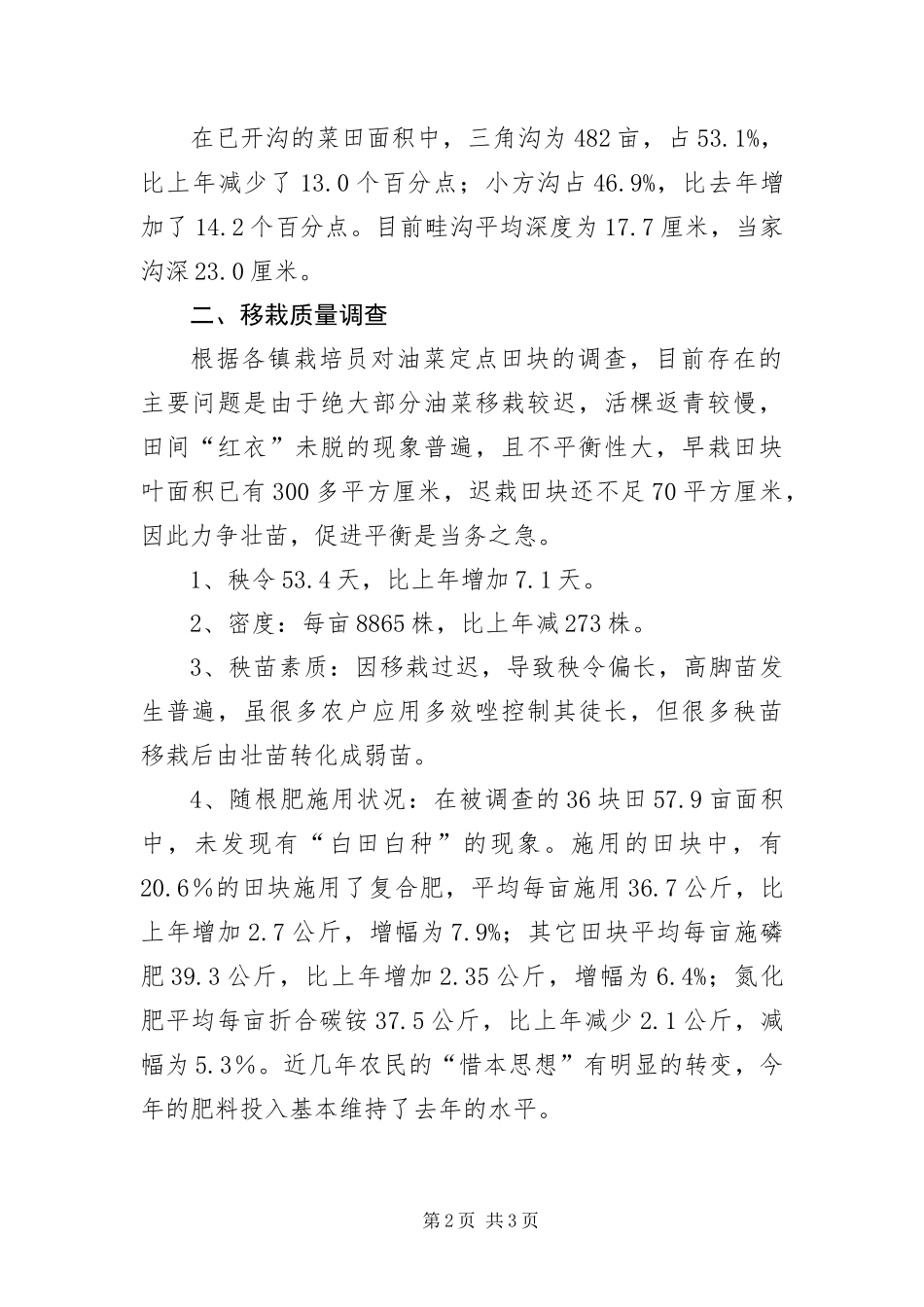 2024年油菜移栽质量考察报告_第2页