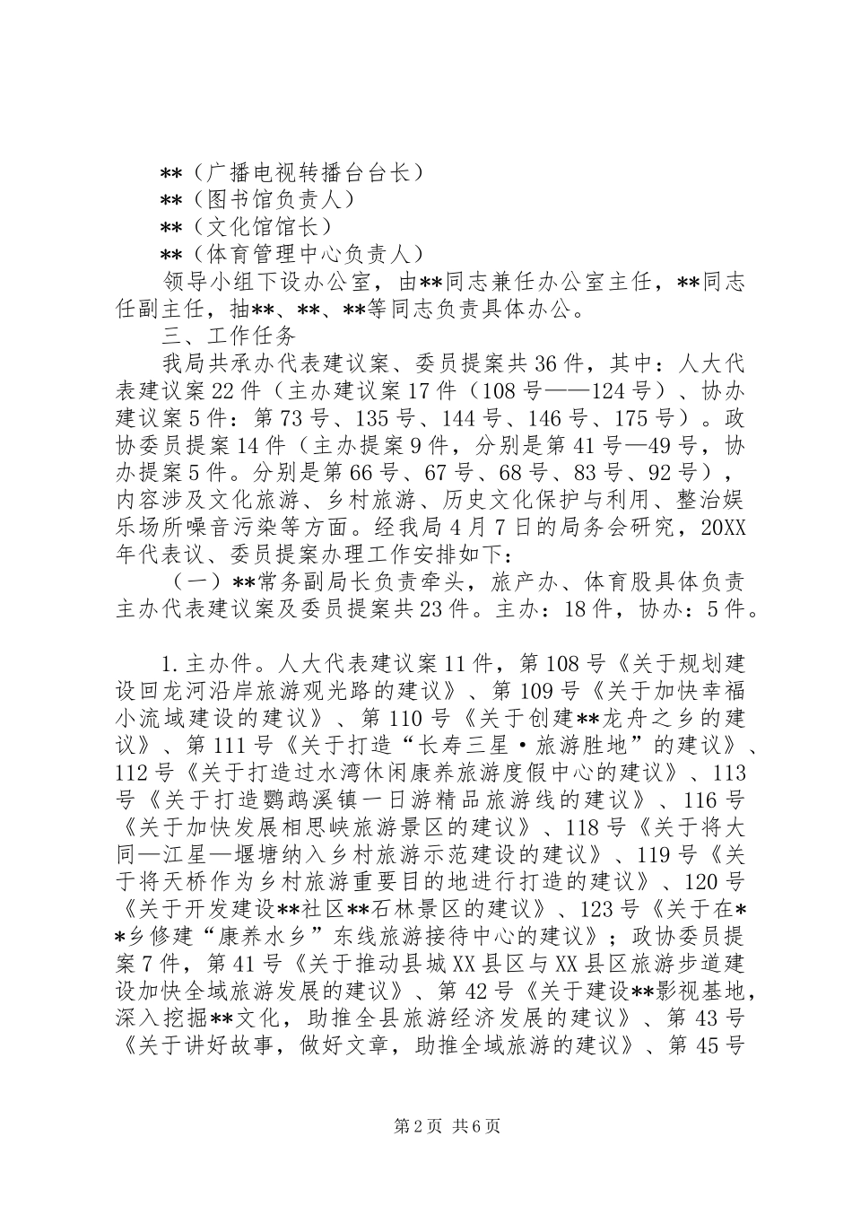 2024年文广新局政协委员提案办理工作实施方案_第2页