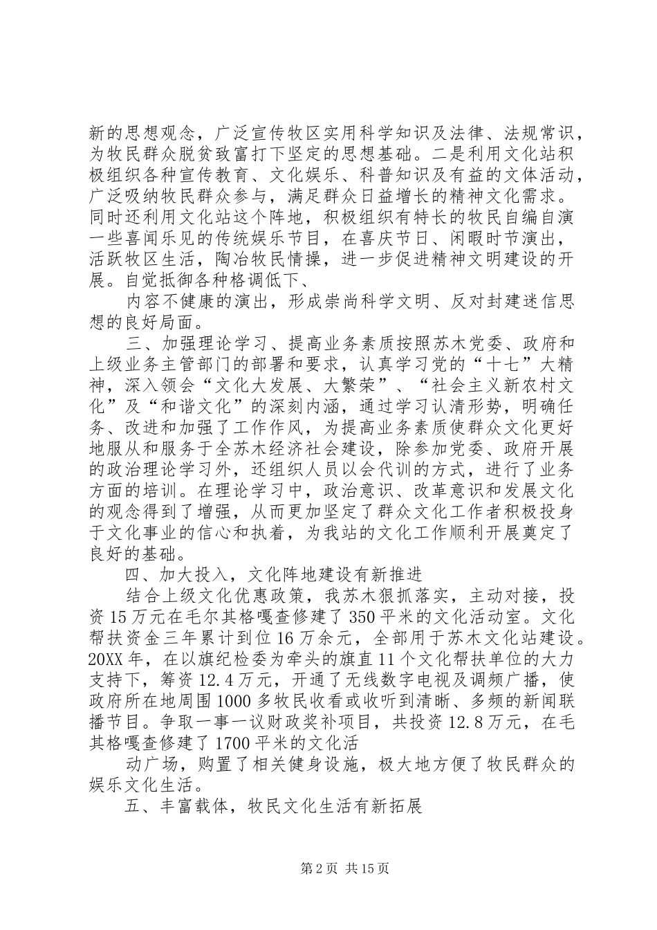 2024年文化工作经验交流材料_第2页