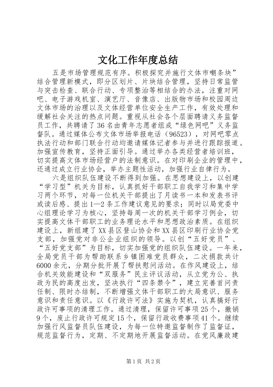 2024年文化工作年度总结_第1页