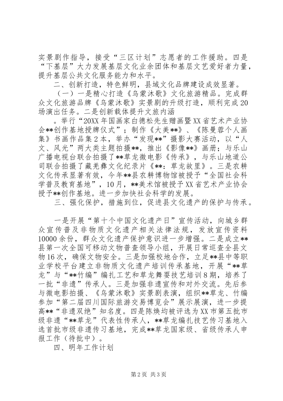 2024年文化馆年度工作总结_第2页