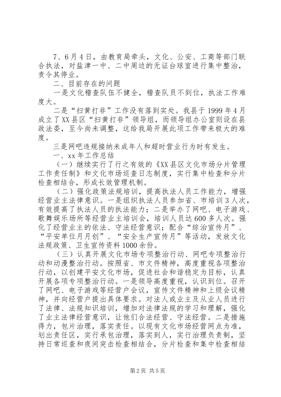 2024年文化稽查工作总结_第2页