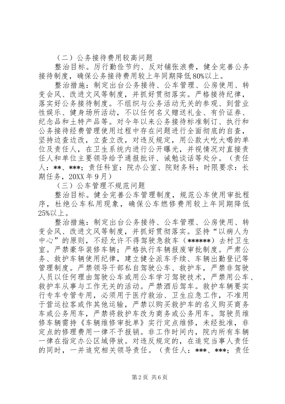 2024年卫生院专项整治工作方案_第2页