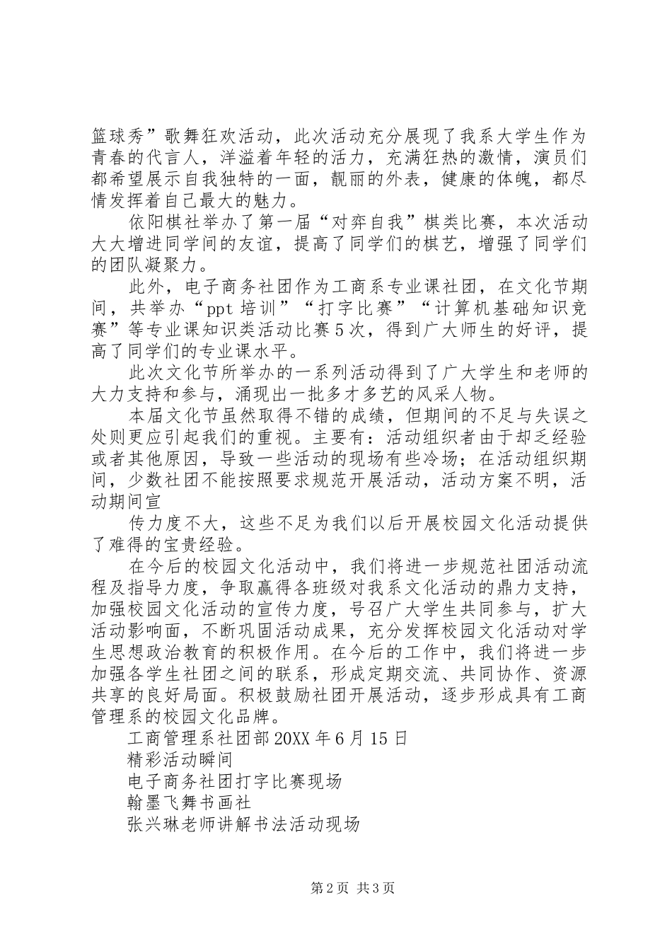 2024年文化节活动总结_第2页