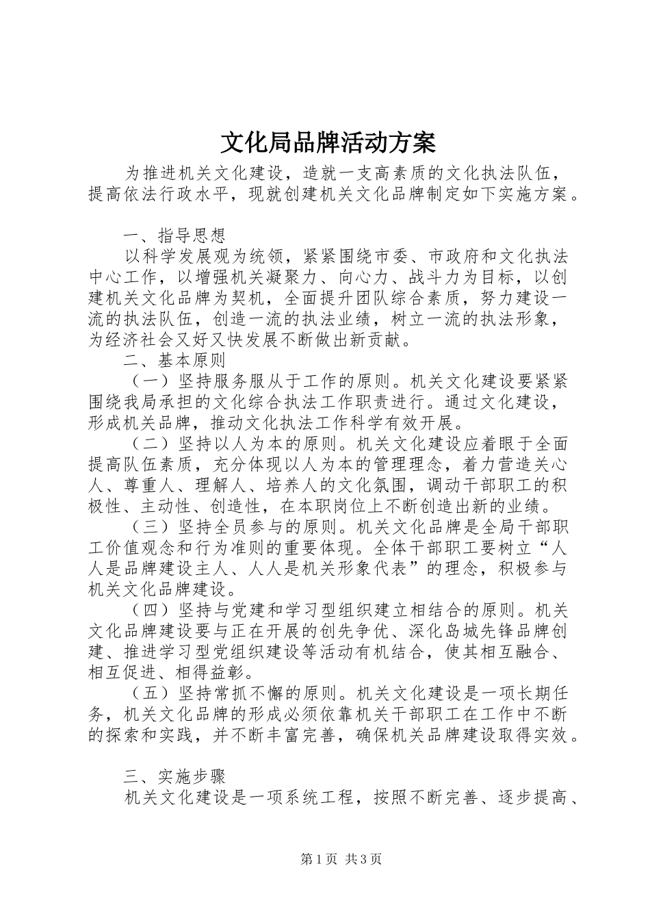 2024年文化局品牌活动方案_第1页