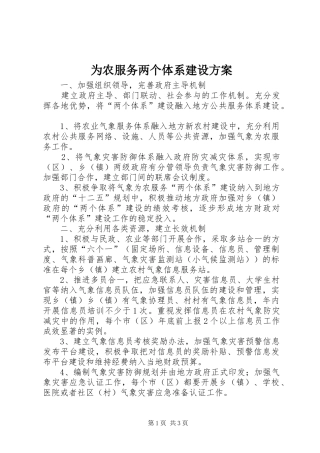 2024年为农服务两个体系建设方案