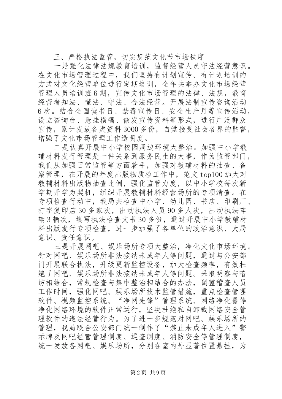 2024年文化市场安全工作总结_第2页