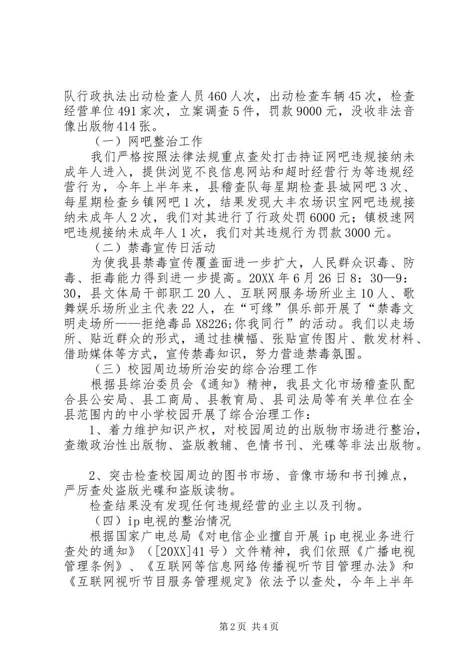 2024年文化市场依法行政工作总结_第2页
