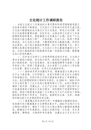2024年文化统计工作调研报告