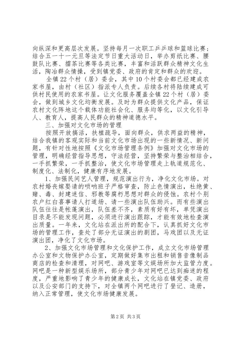 2024年文化站长工作总结_第2页