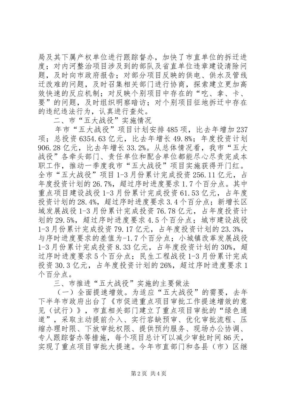 2024年五大战役督查状况报告_第2页