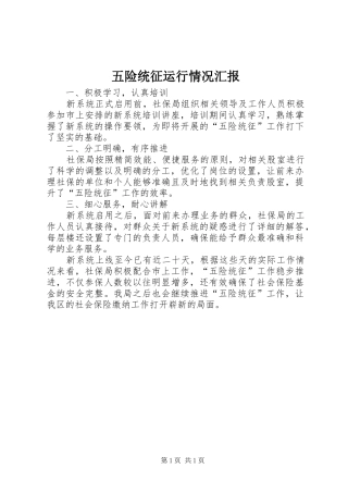 2024年五险统征运行情况汇报