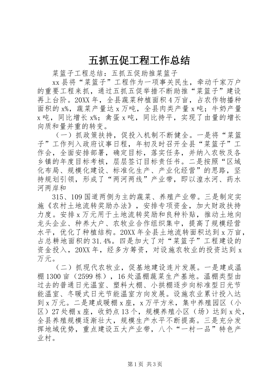 2024年五抓五促工程工作总结_第1页