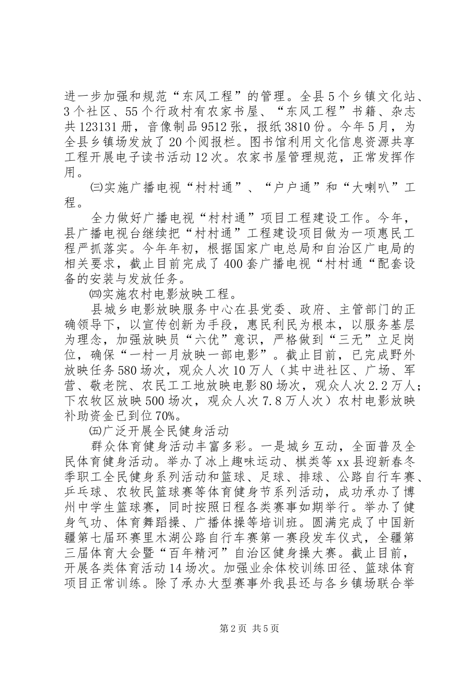 2024年文体局重点民生工程工作总结_第2页