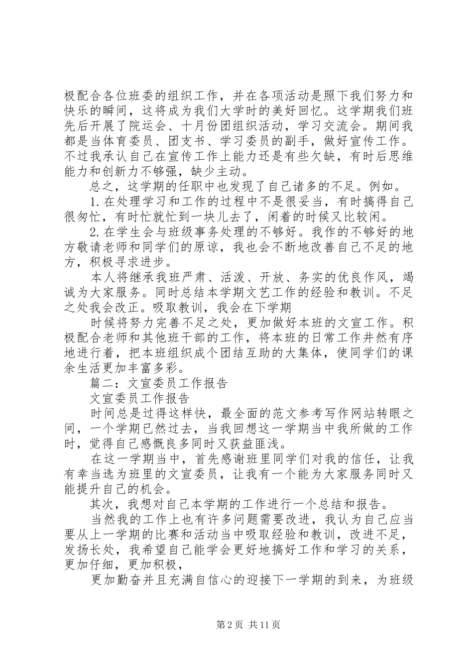 2024年文宣委员工作总结_第2页