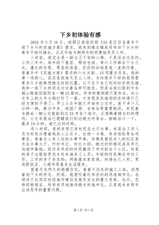 2024年下乡初体验有感