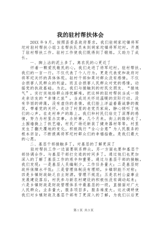 2024年我的驻村帮扶体会