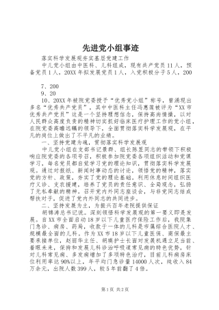 2024年先进党小组事迹