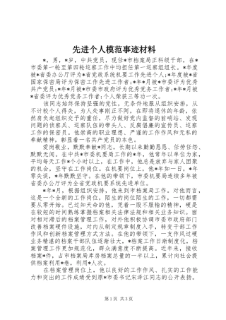 2024年先进个人模范事迹材料