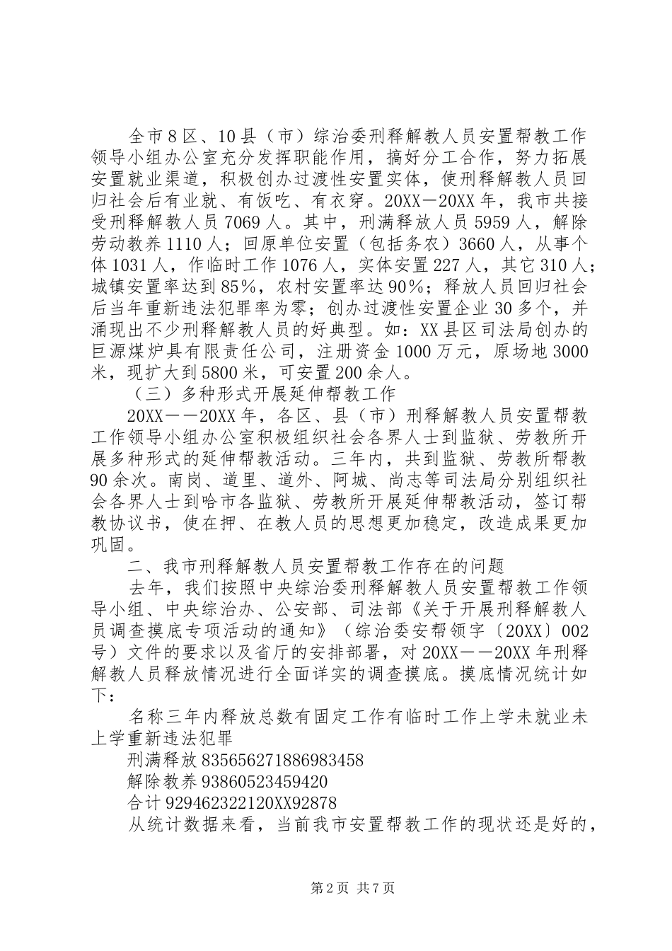 2024年我市刑释人员安置工作存在的问题及对策_第2页