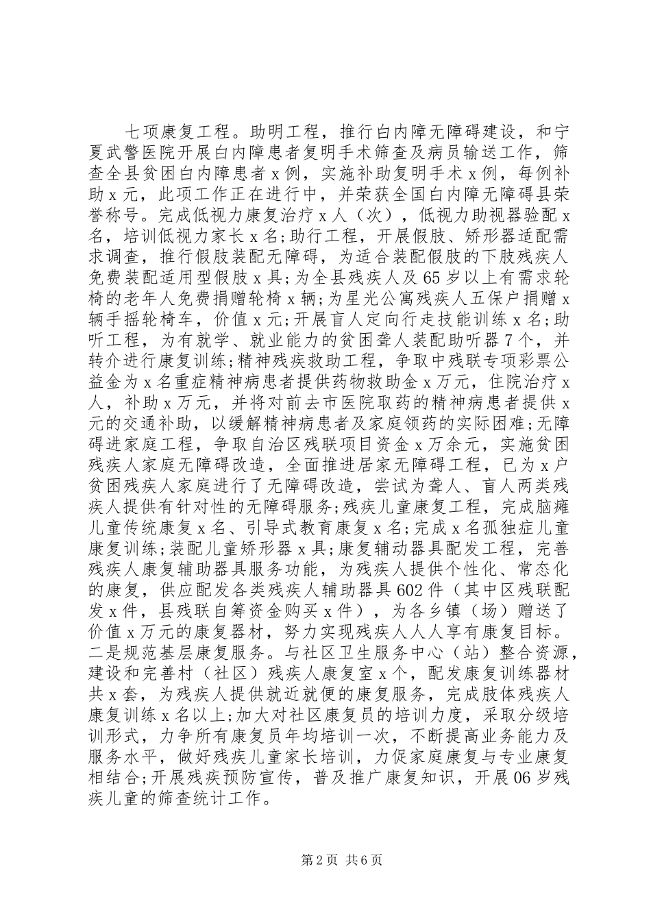 2024年县残联依法政工作总结_第2页