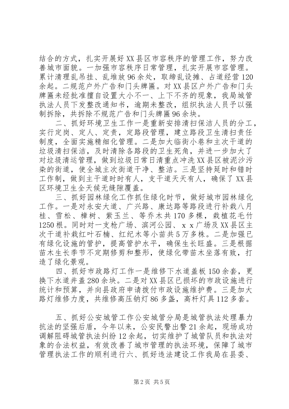 2024年县城管执法局工作总结_第2页