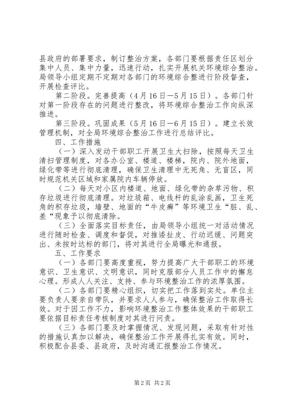 2024年县城环境综合整治工作实施方案_第2页