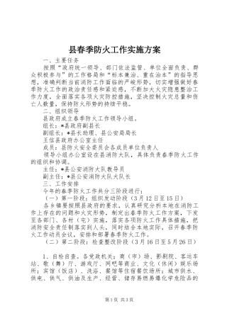 2024年县春季防火工作实施方案