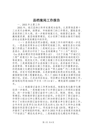 2024年县档案局工作报告