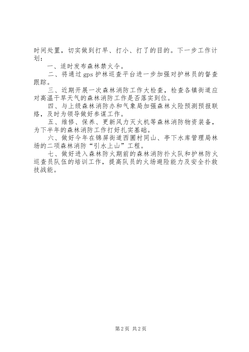 2024年夏季森林消防工作总结_第2页