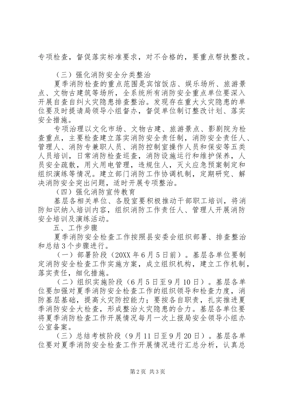 2024年夏季消防安全检查工作方案_第2页