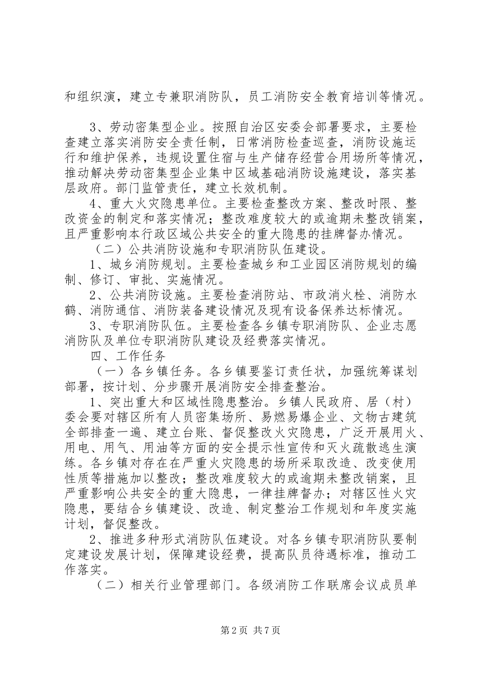 2024年夏季消防安全排查整治行动方案_第2页