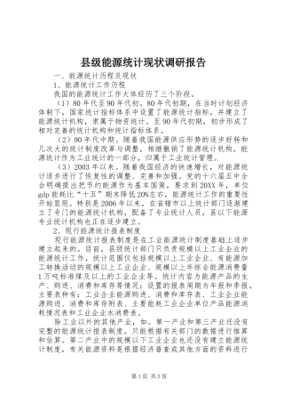 2024年县级能源统计现状调研报告