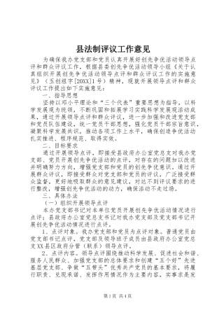 2024年县法制评议工作意见